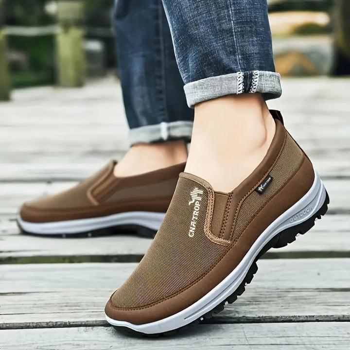Stylish All-Season Sneakers - Breathable Fabric and Durable Rubber Design