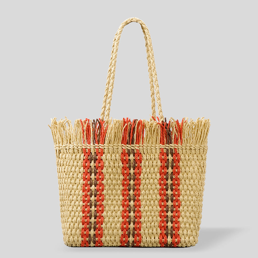 Radiant Beach Bag Made from Handwoven Materials with Spacious Capacity
