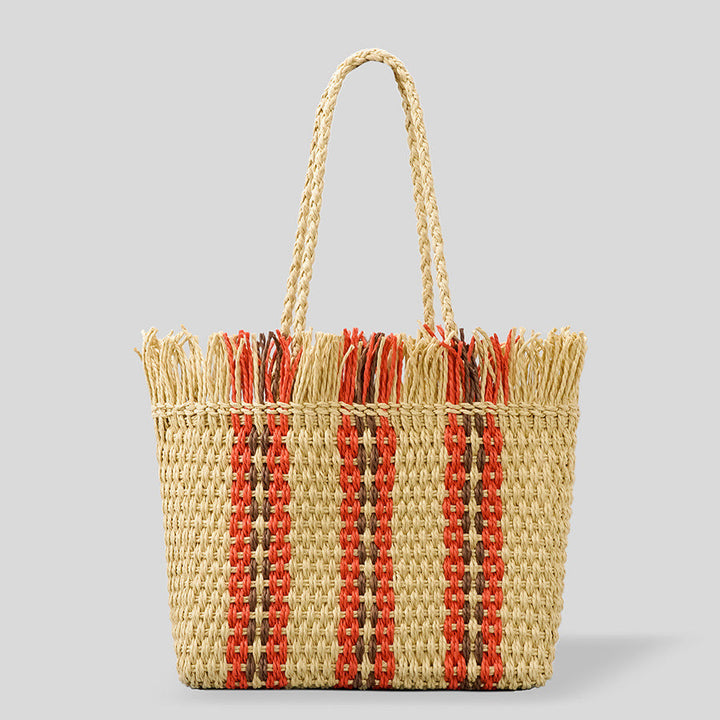 Radiant Beach Bag Made from Handwoven Materials with Spacious Capacity