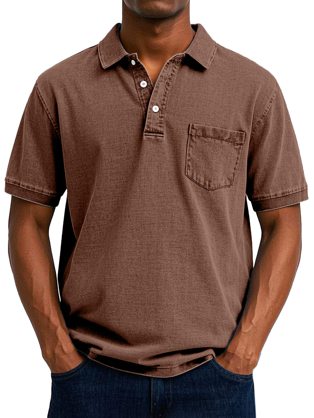 Men's Stylish Denim Polo Shirt