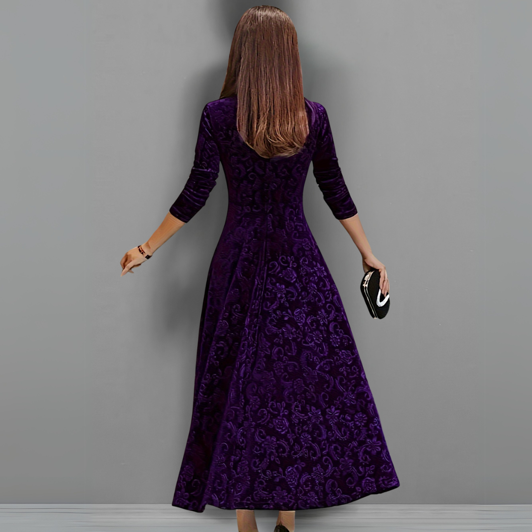 Penny | Floral Velvet Dress