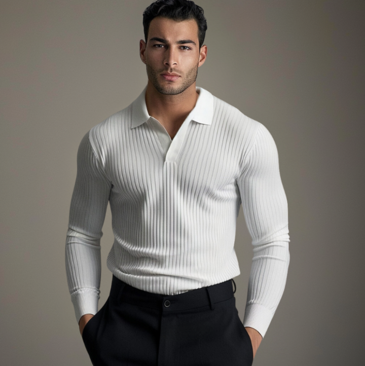 Elegant Open Collar Shirt