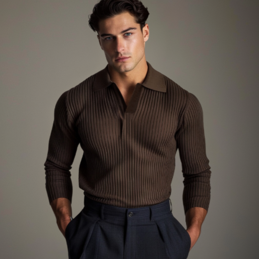 Elegant Open Collar Shirt