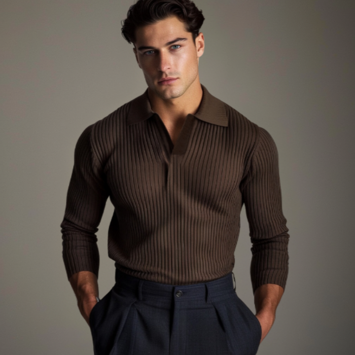 Elegant Open Collar Shirt