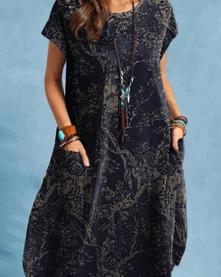 Amelia Elegant Vintage Midi Dress