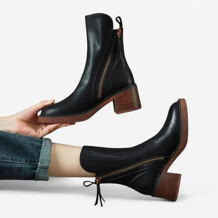 Grazia | Elegant Ankle Boots with Block Heel