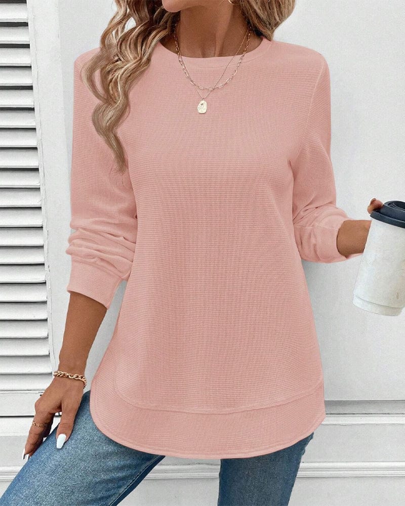 Eloise | Casual Ribbed Knit Top