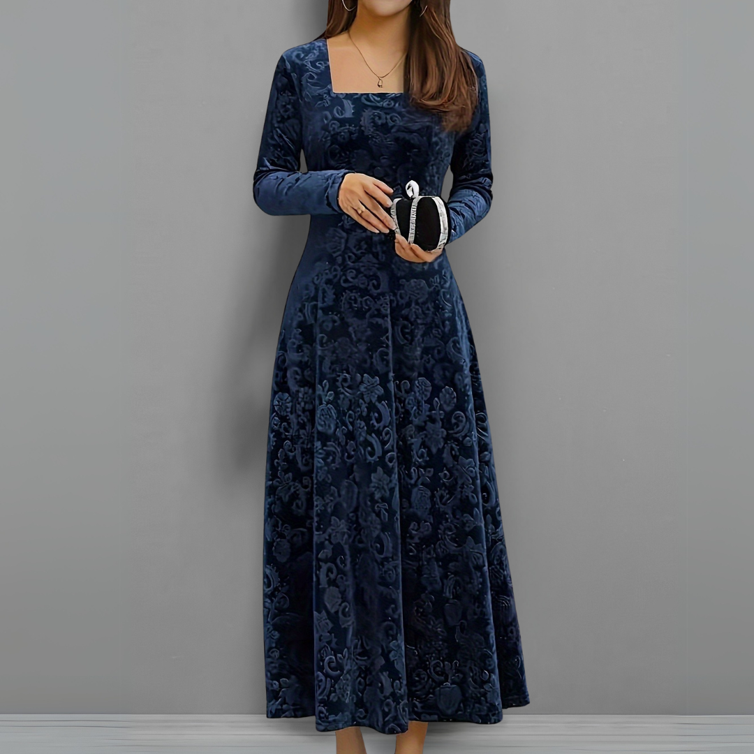 Penny | Floral Velvet Dress