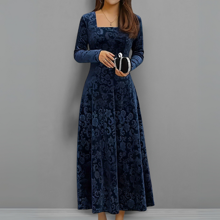 Penny | Floral Velvet Dress