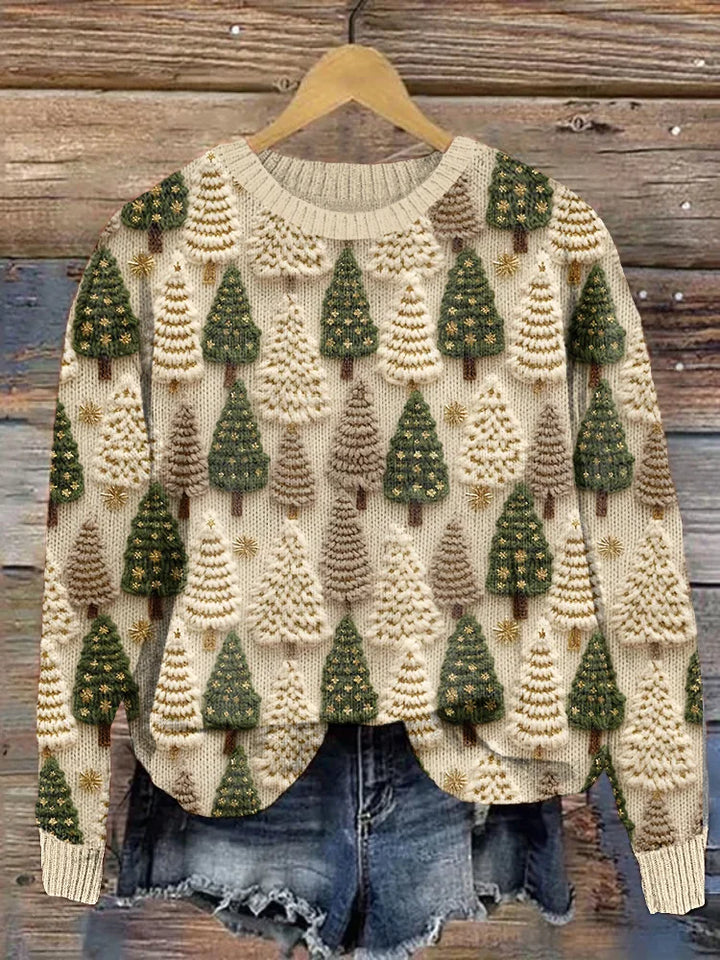 Céline™ - Christmas Jumper with Christmas Trees