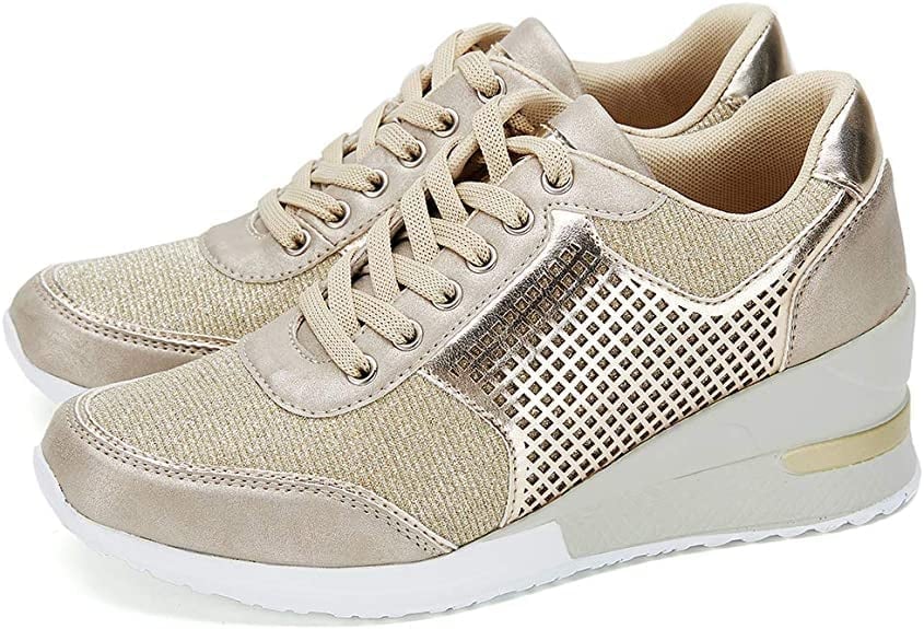Amelia - Stylish Orthopaedic Trainers with Elegant High Heel and Comfortable Wedge Heel