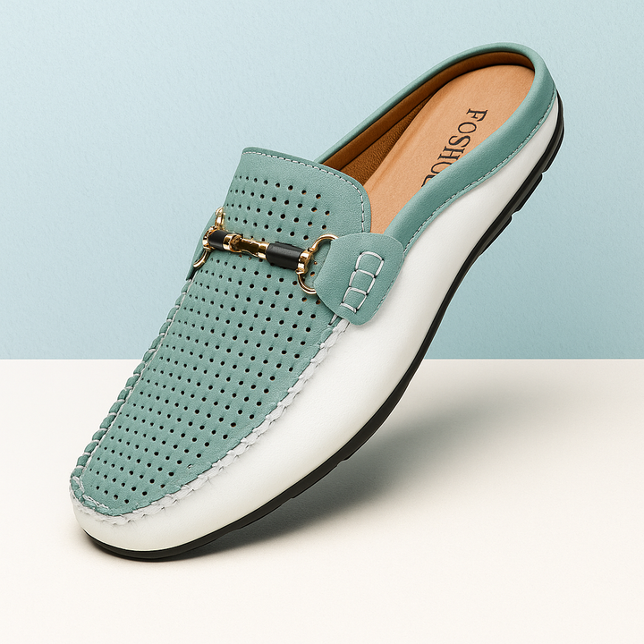 Daniel | Perforated Mule Loafers