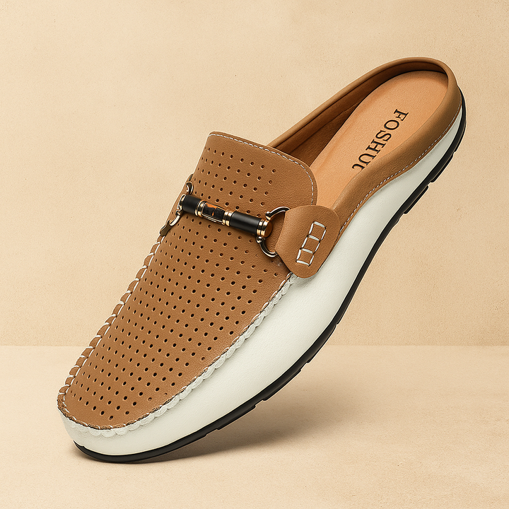 Daniel | Perforated Mule Loafers