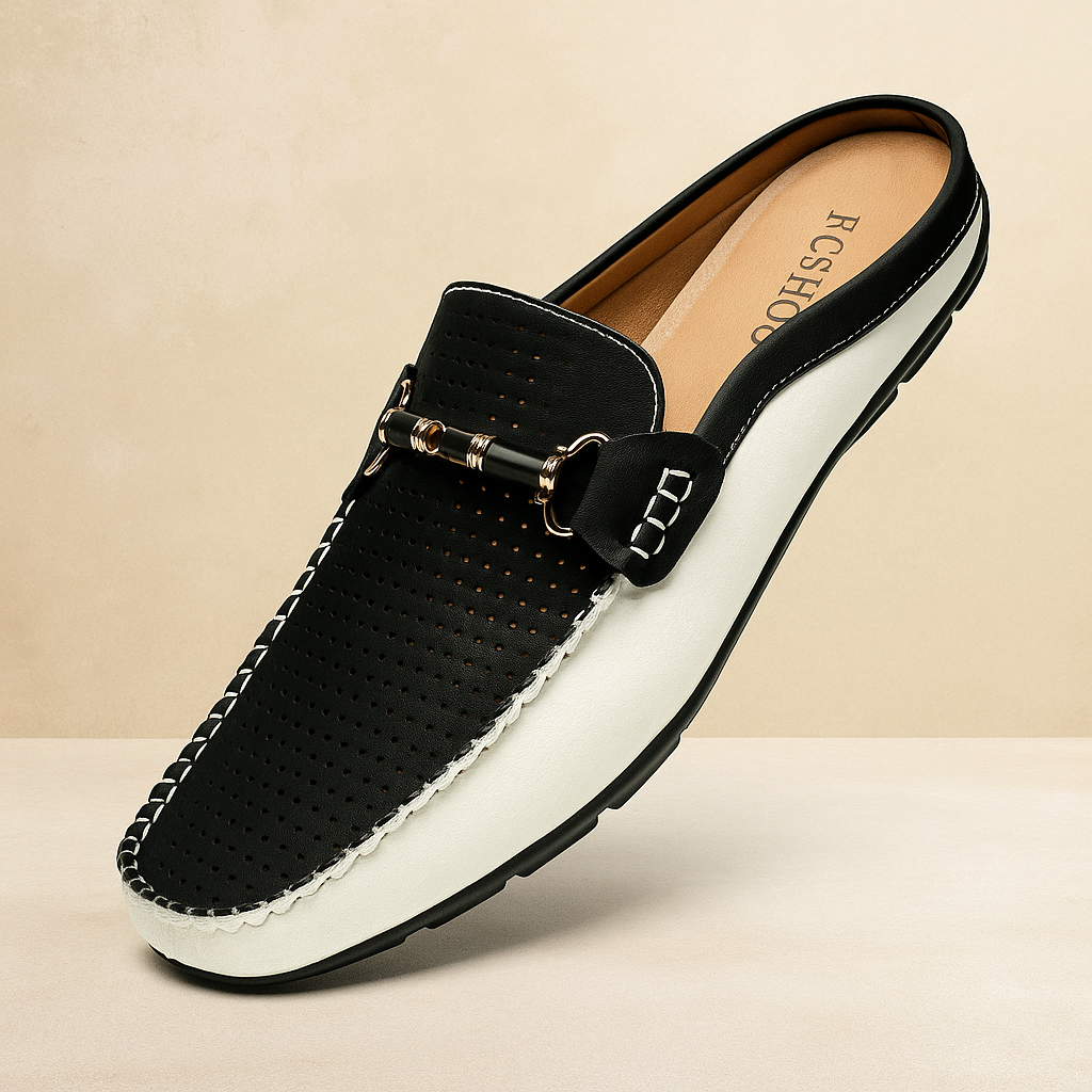 Daniel | Perforated Mule Loafers