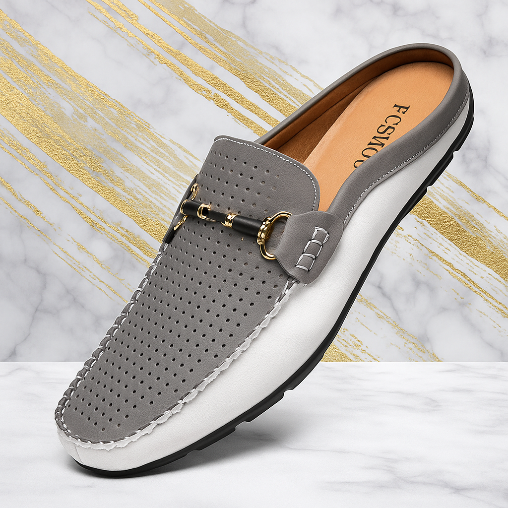 Daniel | Perforated Mule Loafers