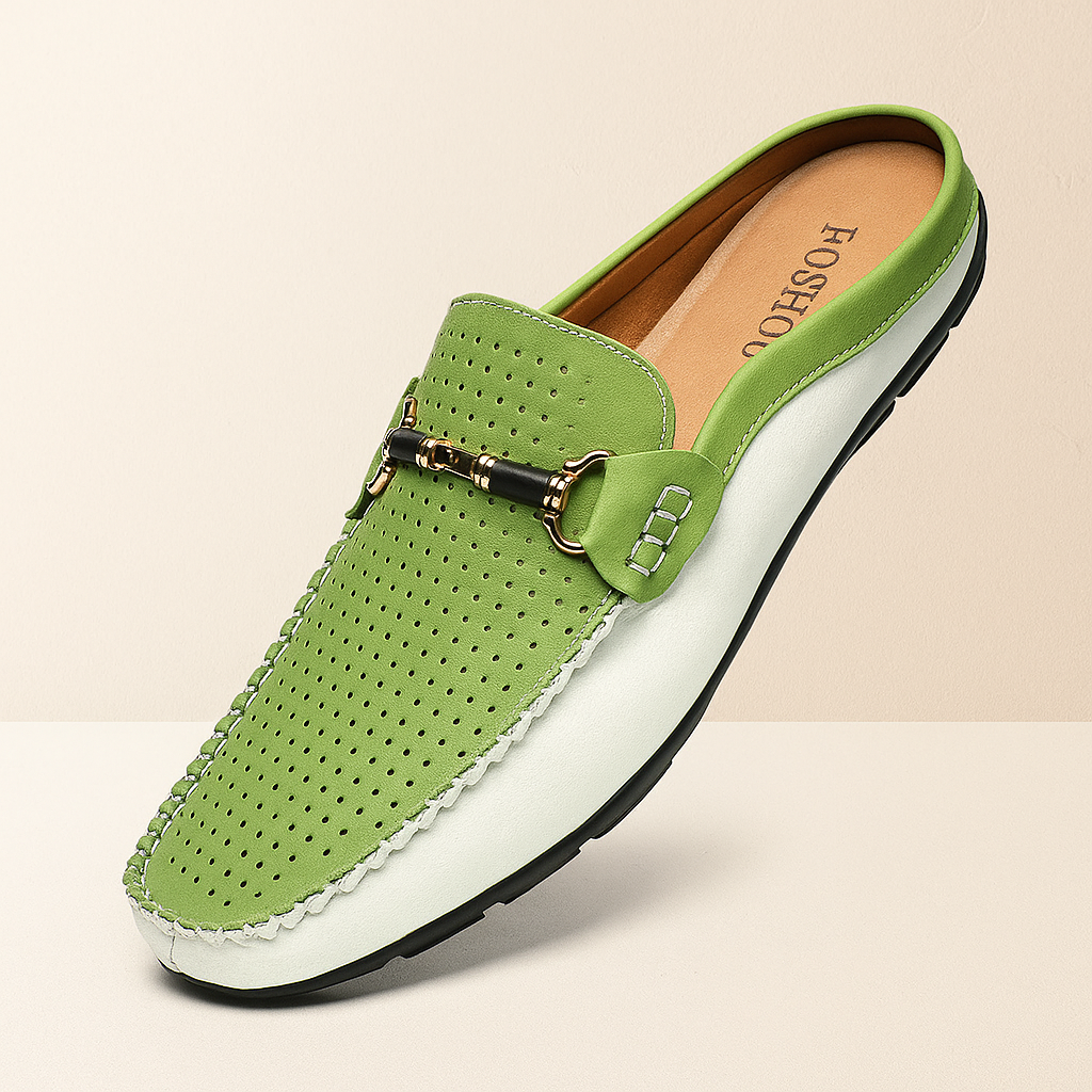 Daniel | Perforated Mule Loafers