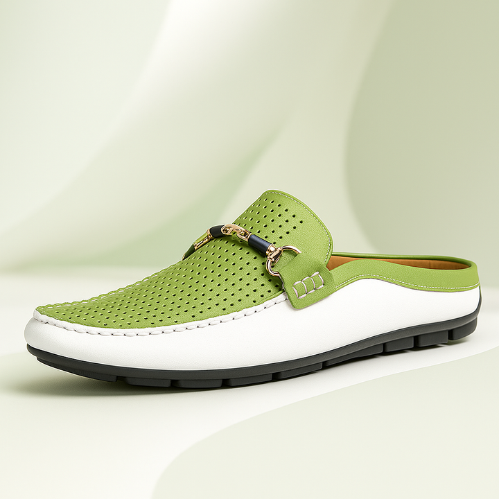 Daniel | Perforated Mule Loafers