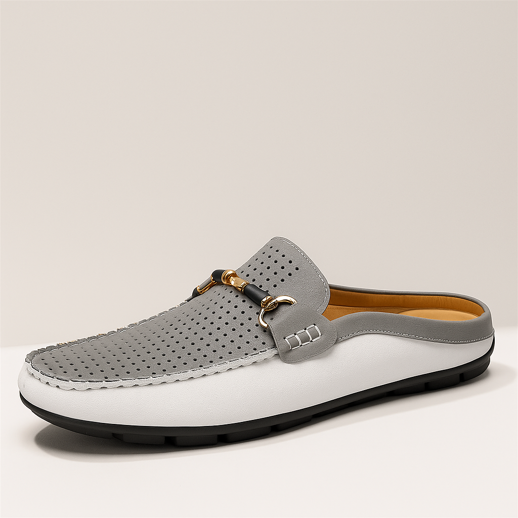Daniel | Perforated Mule Loafers