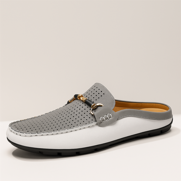 Daniel | Perforated Mule Loafers