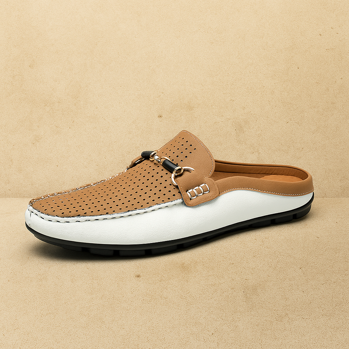 Daniel | Perforated Mule Loafers