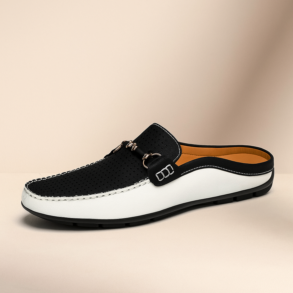 Daniel | Perforated Mule Loafers