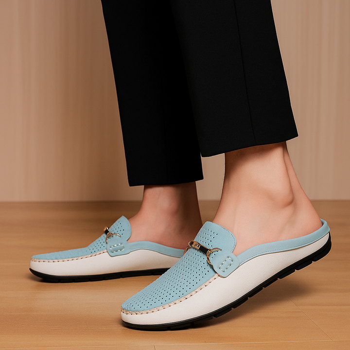 Daniel | Perforated Mule Loafers