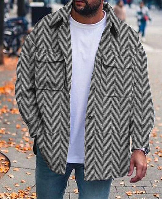 Chic Tailored Men's Designer Coat Jacket