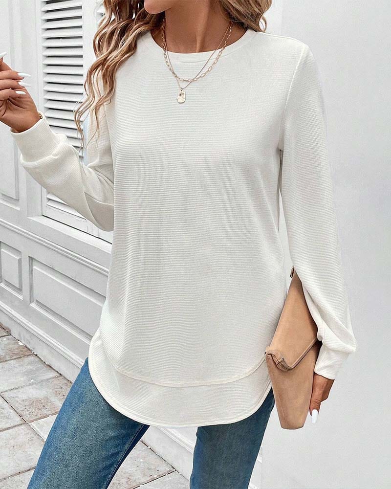 Eloise | Casual Ribbed Knit Top