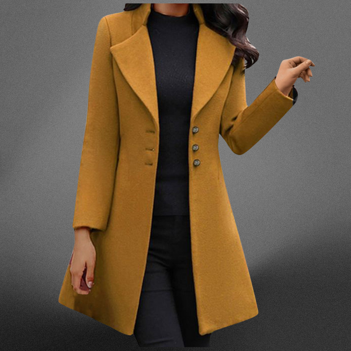 Carol | Luxurious Italian Wool Long Sleeve Coat