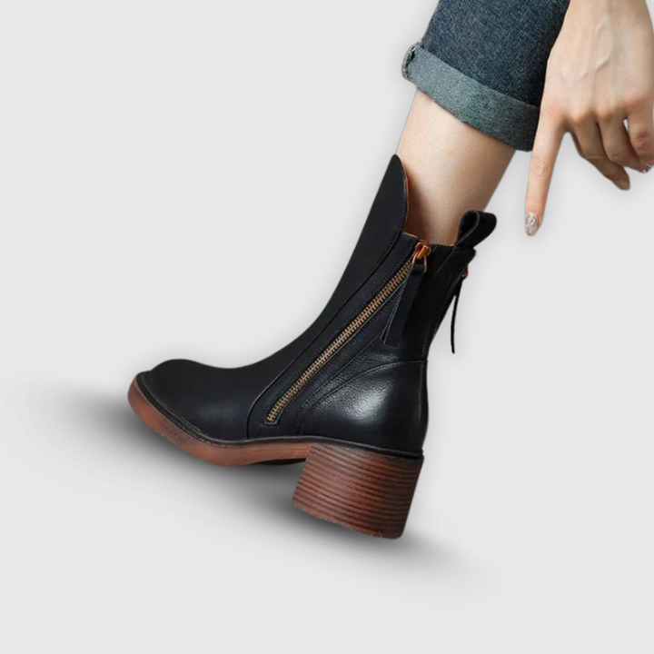 Grazia | Elegant Ankle Boots with Block Heel