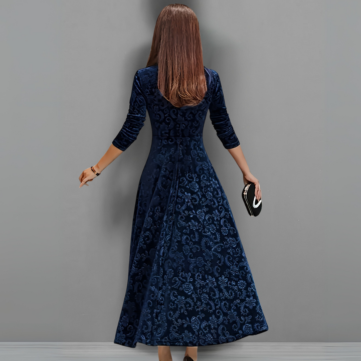 Penny | Floral Velvet Dress