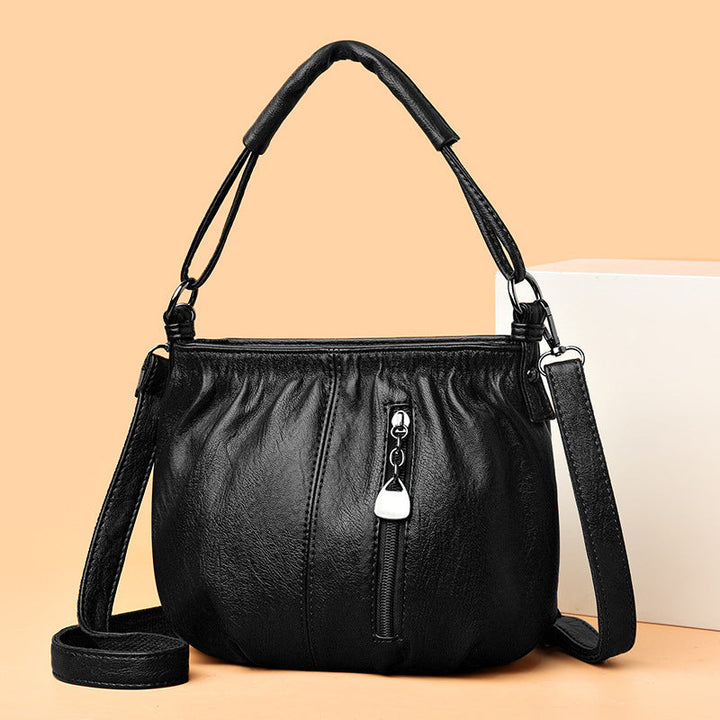 Iris - Classic Autumn Handbag Made from Soft Leather for Women