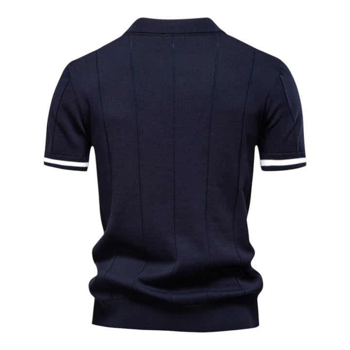 Men's Stretch Knit Texture Viscose Polo Shirt