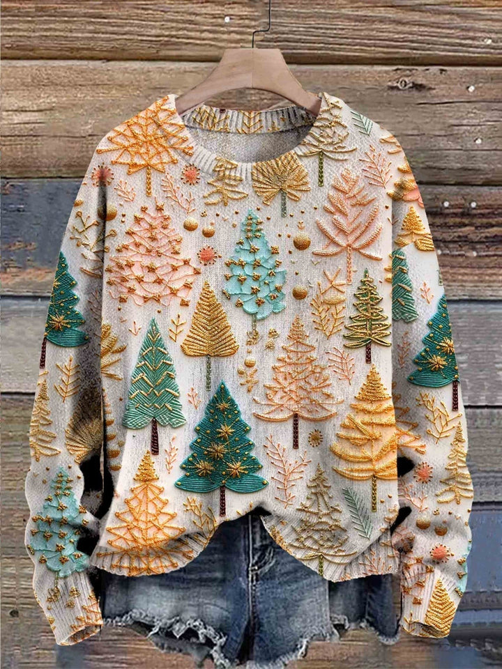 Céline™ - Christmas Jumper with Christmas Trees