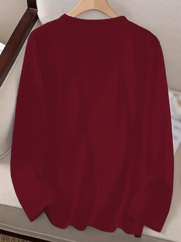 Odalina - Casual Smiley Wink Printed T-Shirt