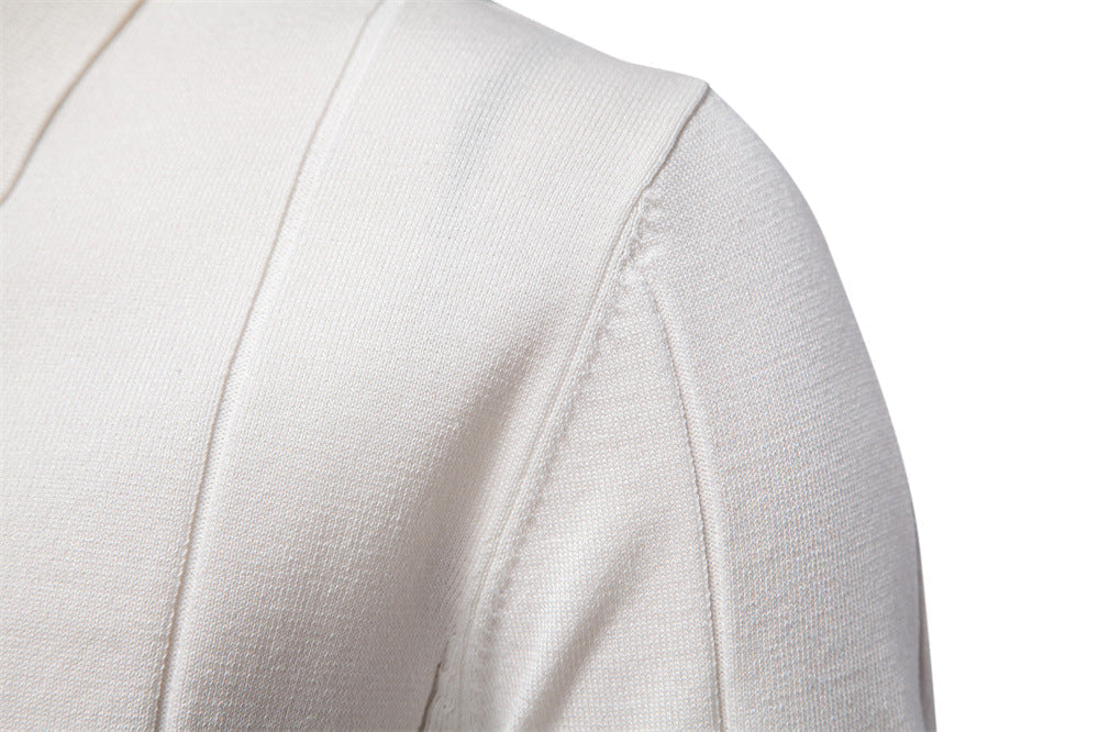 Men's Short-Sleeve Quarter-Zip Ribbed Polo Shirt