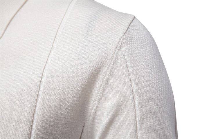 Men's Short-Sleeve Quarter-Zip Ribbed Polo Shirt