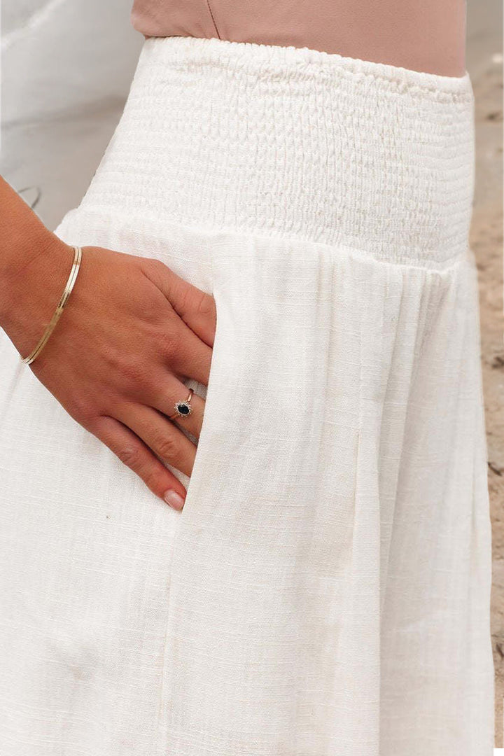 Lucy High-Waist Cotton Palazzo Trousers