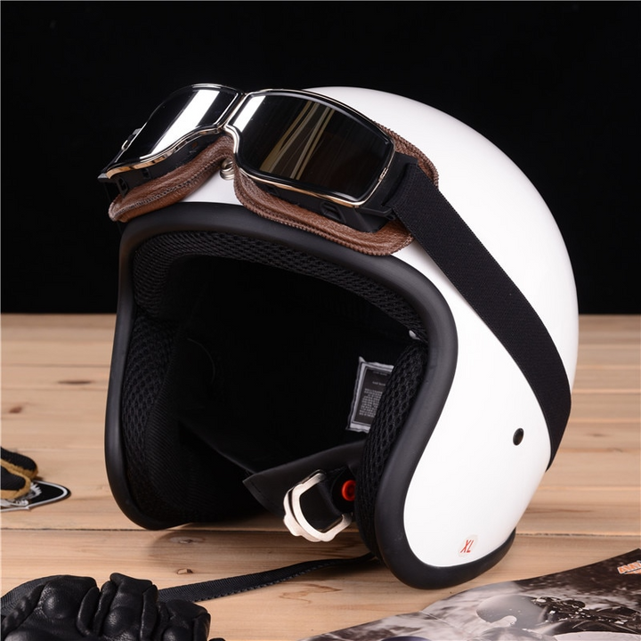 Luke - Retro Chic Vegan Leather Motorcycle Goggles for Autumn in Unisex Surplus