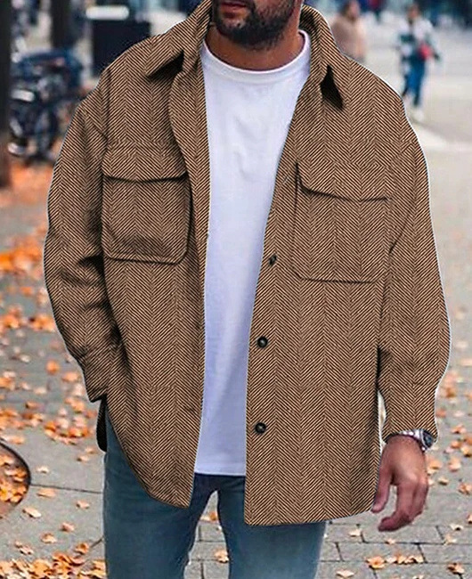 Chic Tailored Men's Designer Coat Jacket