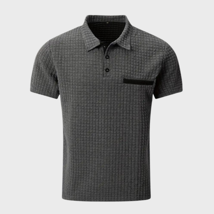 Men's Casual Polo Shirt Classic Short Sleeve Knit Top