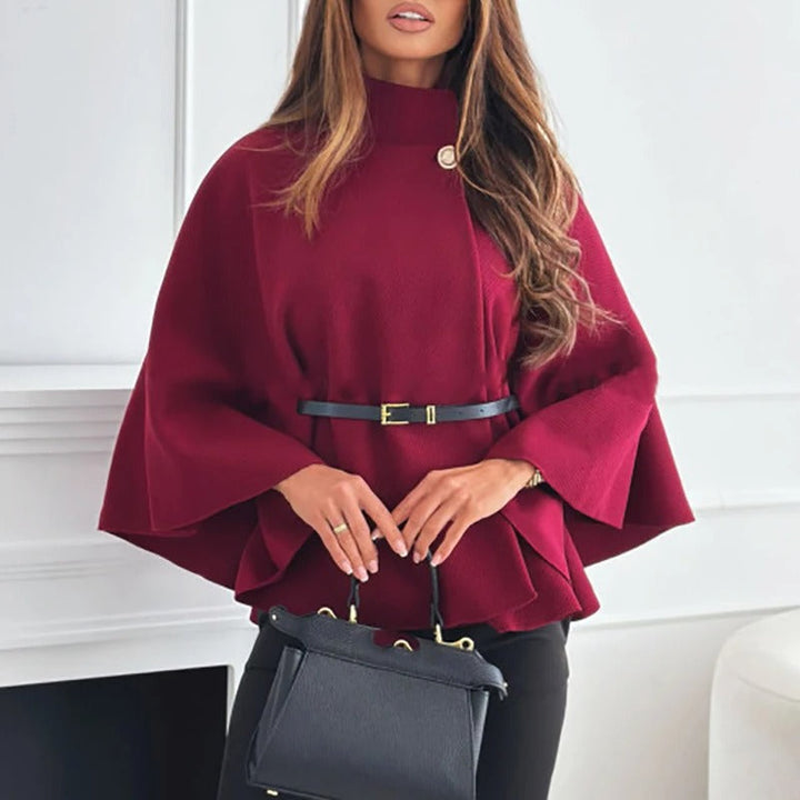 Women's Cape with Belt – Elegant Top with Wide Cut
