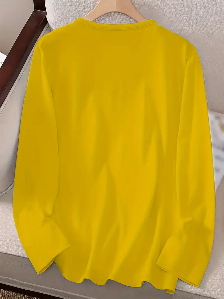 Odalina - Casual Smiley Wink Printed T-Shirt