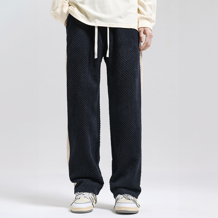 Cord Jogging Trousers with Waffle Pattern