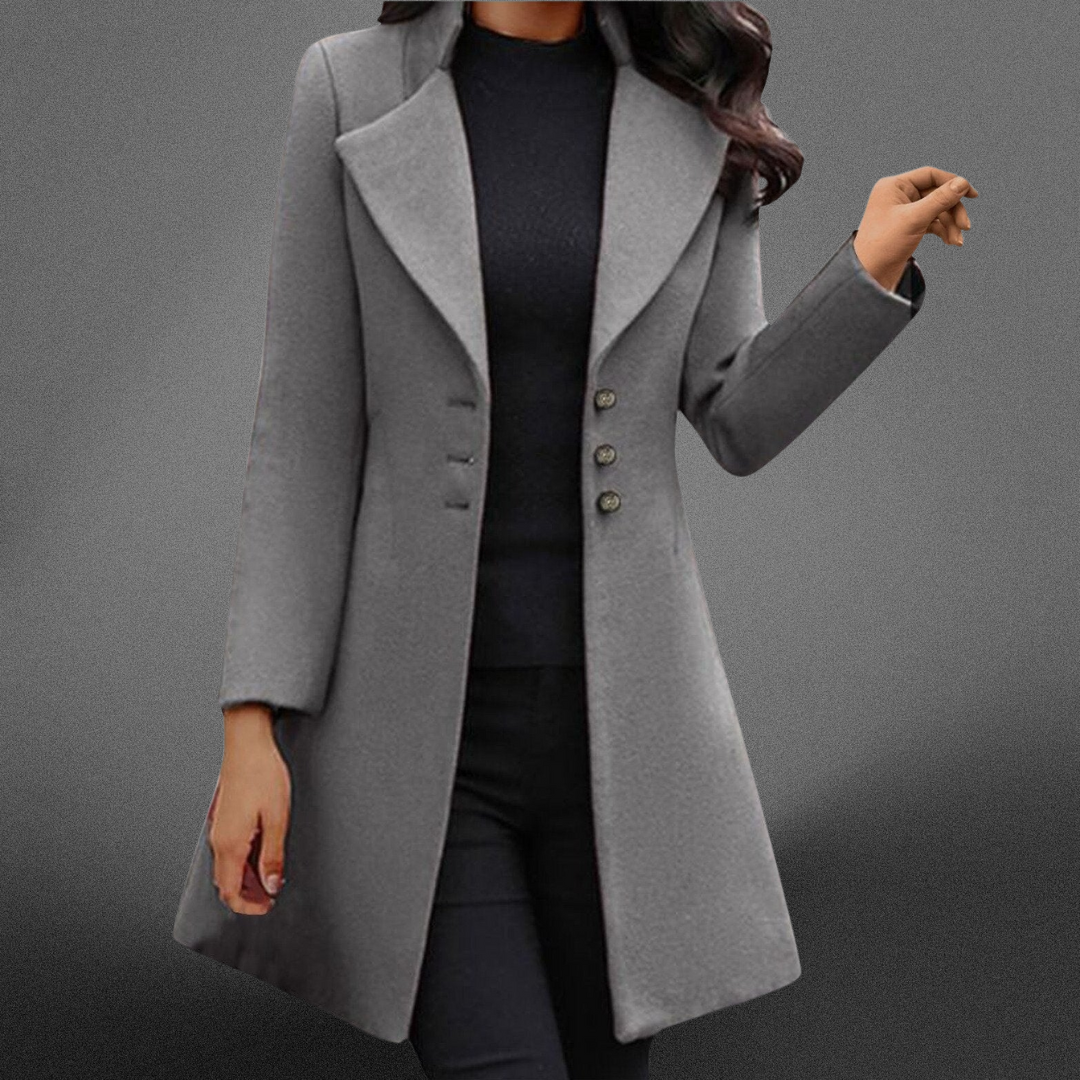 Carol | Luxurious Italian Wool Long Sleeve Coat