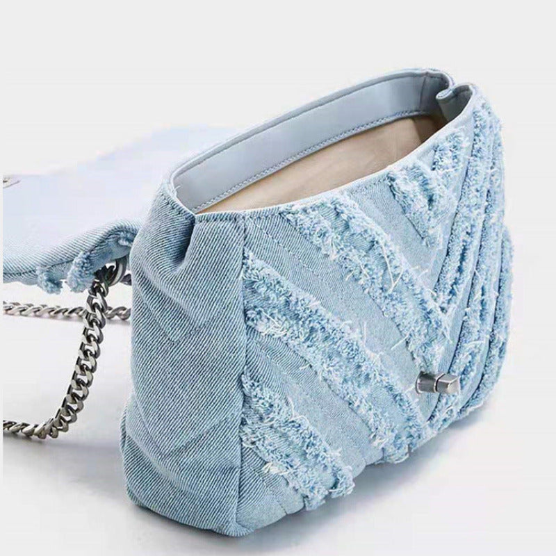 Macy - Elegant Light Blue Denim Crossbody Bag for Women