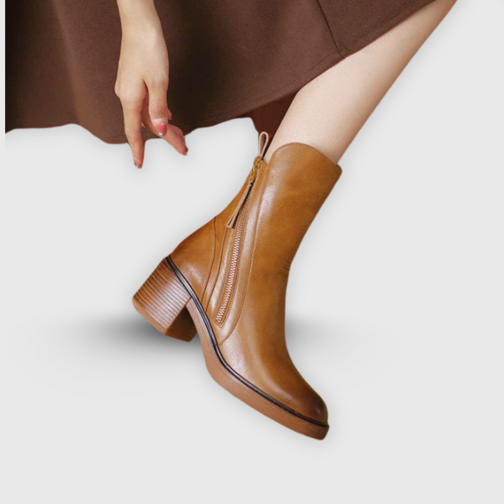 Grazia | Elegant Ankle Boots with Block Heel