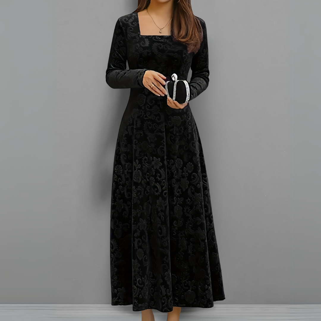 Penny | Floral Velvet Dress