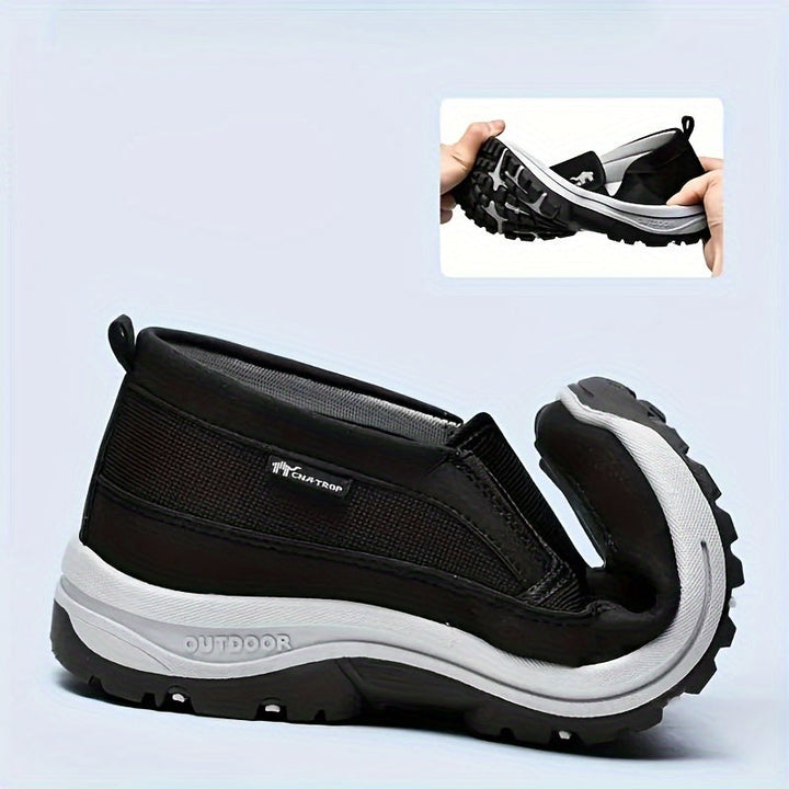 Stylish All-Season Sneakers - Breathable Fabric and Durable Rubber Design
