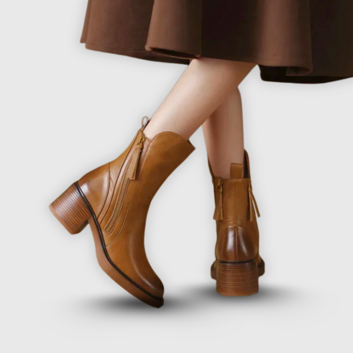 Grazia | Elegant Ankle Boots with Block Heel